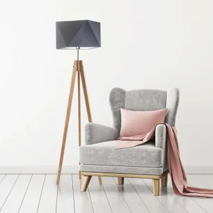 Drewniany trójnóg w stylu skandynawskim LAGOS - Lampy stojące - miniaturka - grafika 1