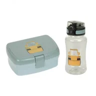 Bidony dla dzieci - Zestaw na lunch Lunchbox + Tritanowa butelka - bidon 460 ml Tiny Drivers Spychacz - miniaturka - grafika 1