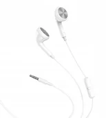 Słuchawki - Słuchawki przewodowe douszne Jack 3,5 mm Hoco M73 białe - miniaturka - grafika 1