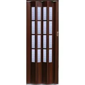 Drzwi wewnętrzne - Drzwi harmonijkowe CRYSTALLINE GLASS 9324 86 x 203 cm mahoń - miniaturka - grafika 1