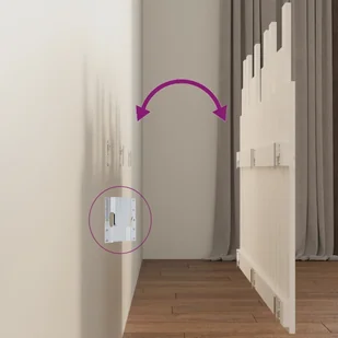 Wezgłowie łóżka, białe, 127,5x3x80 cm, lite drewno sosnowe Lumarko - Inne meble do sypialni - miniaturka - grafika 7