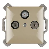 Gniazdka elektryczne - Abex Perła satyna gniazdo antenowe satelitarne GAPS-1P GAPS-P-satyna - miniaturka - grafika 1