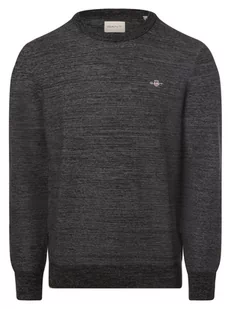 Gant - Sweter męski z dodatkiem wełny merino, szary - Swetry męskie - miniaturka - grafika 1