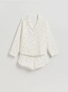 Reserved - Dwuczęściowa piżama - złamana biel - Moda i Uroda OUTLET - miniaturka - grafika 1