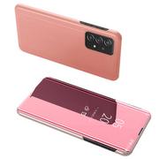 Etui i futerały do telefonów - Clear View Case futerał etui z klapką Samsung Galaxy A73 różowy - miniaturka - grafika 1