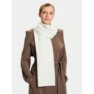 Apaszki i szaliki damskie - Szalik Calvin Klein Emblem Aop Jcq Fine Rib Scarf LV04D8051G Beżowy - miniaturka - grafika 1