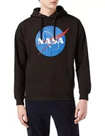 Bluzy męskie - Nasa Męska bluza z kapturem z logo, Czarny (czarny blk), XXL - miniaturka - grafika 1