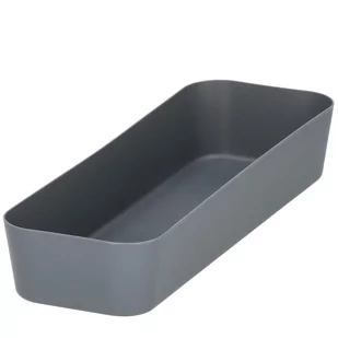 Organizer do szuflady 26x9cm wielofunkcyjny wkład, pojemnik szary - Meble modułowe i akcesoria - miniaturka - grafika 1