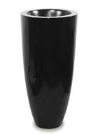 Wazony i flakony - Pigmejka Wazon ceramiczny Evora, czarny, 36,5x36,5x91 cm - miniaturka - grafika 1