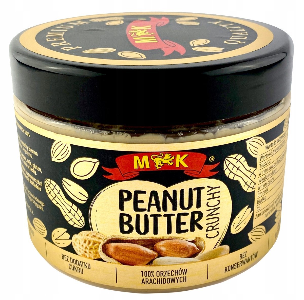 Masło orzechowe arachidowe peanut butter crunchy 500g MK