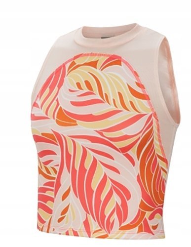 DAMSKI KRÓTKI TOP PRINT ROŚLINNY CV0338644 S