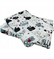 Kołdry i poduszki dla dzieci - Kołderka i poduszka dla dzieci 100x135 Bawełniana Kotki - miniaturka - grafika 1