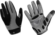 Rękawiczki rowerowe - Accent Rękawiczki z długimi palcami Accent Champion czarno-szare XXL uniwersalny - miniaturka - grafika 1