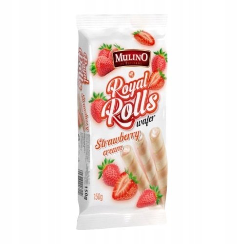 Royal Rolls z kremem truskawkowym 150g