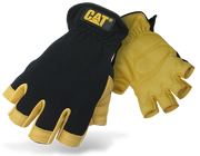 Rękawice robocze - CAT rękawice Half-finger Prem. Deerskin Gel Pad XL - miniaturka - grafika 1