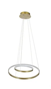 Złota lampa wisząca LED z dwoma ringami o różnej średnicy - 2X V082 G1-S08 - Lampy sufitowe - miniaturka - grafika 1