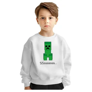 BLUZA DZIECIĘCA MŁODZIEŻOWA MINECRAFT 122-128 WZORY PREZENT JAKOŚĆ - Bluzy dla dziewczynek BLUZA DZIECIĘCA MŁODZIEŻOWA MINECRAFT 122-128 WZORY PREZENT JAKOŚĆ - Bluzy dla dziewczynek - miniaturka - grafika 1