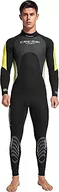 Pianki do pływania - Cressi Men's Morea Man Wetsuit Mokry skafander męski All in One Premium z neoprenu o grubości 3mm o wysokiej rozciągliwości ,Czarny/Żółty ,L ,XLU476304 - miniaturka - grafika 1