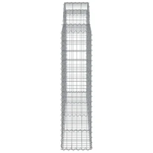 vidaXL Kosze gabionowe, 3 szt, 200x30x120/140 cm, galwanizowane żelazo - Ogrodzenia - miniaturka - grafika 6
