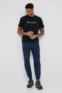Koszulki męskie - Columbia t-shirt bawełniany kolor czarny z nadrukiem - grafika 1