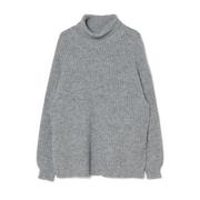 Swetry damskie - Cropp - Szary sweter z golfem - Szary - miniaturka - grafika 1