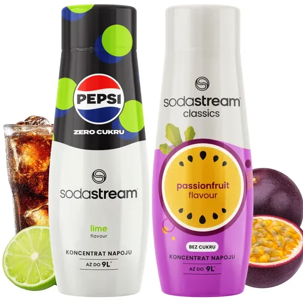 Koncentraty do Saturatora SodaStream: Pepsi MAX Limonka + Marakuja