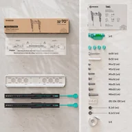 Uchwyty do telewizora - ONKRON TV SET ACC WALL MOUNT /32-70"/BLACK/WHITE TM5-BW - miniaturka - grafika 1