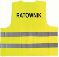 Odzież robocza - Kamizelka odblaskowa z nadrukiem RATOWNIK rozmiar XXL - miniaturka - grafika 1