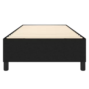 Lumarko Łóżko kontynentalne, czarne, obite tkaniną, 90x200 cm - Łóżka - miniaturka - grafika 6