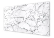 Dekoracje domu - Panel kuchenny HOMEPRINT Marmur biały z pęknięciami 140x70 cm - miniaturka - grafika 1