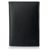 Etui na dokumenty i karty - Skórzane etui z systemem RFID czarne - miniaturka - grafika 1