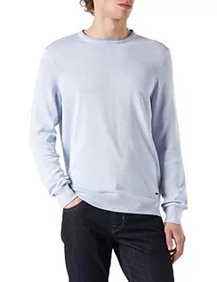 Swetry męskie - bugatti Sweter męski, jasnoniebieski, M - grafika 1