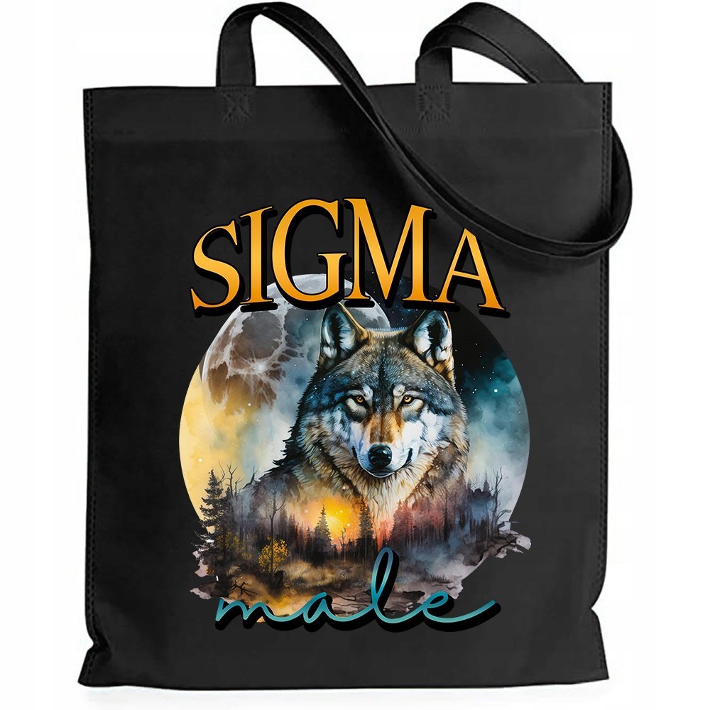 Torba Czarna Shoper Zabawny Prezent Dla Chłopaka Męża Sigma Male Mix Wzory