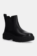Botki damskie - Timberland sztyblety skórzane Greyfield Chelsea damskie kolor czarny na płaskim obcasie TB0A5ZCG0011 - miniaturka - grafika 1