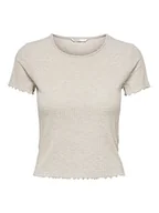 Spodenki damskie - ONLY Damskie szorty ONLEMMA S/S NOOS JRS Top, Pumice Stone/Detail:Melange, L, Pumice Stone/szczegóły: melanż, L - miniaturka - grafika 1