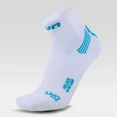 Skarpetki i podkolanówki sportowe - Skarpety UYN WOMAN RUN VELOCE SOCKS White/Turquoise - miniaturka - grafika 1