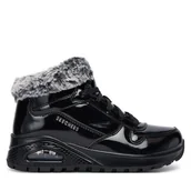 Botki damskie - Botki Skechers Uno Rugged 168126/BBK Czarny - miniaturka - grafika 1