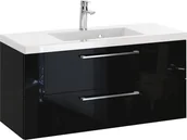 Szafki łazienkowe - Szafka z Umywalką ROSEN 100 cm - Uchwyt Chromowany - miniaturka - grafika 1