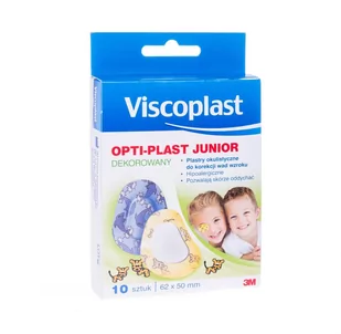 3M VISCOPLAST Plastry okulistyczne optiplast junior dekorowany 62 x 50mm x 10 - Apteczki i materiały opatrunkowe - miniaturka - grafika 1