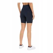 Legginsy - TOMMY HILFIGER LEGGINSY DAMSKIE KOLARKI ESS FLAG HW FITTED S GRANATOWE r.L - miniaturka - grafika 1