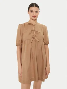 ViCOLO Sukienka codzienna TB1519 Brązowy Regular Fit - Sukienki - miniaturka - grafika 1