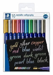 Staedtler Pisak metaliczny do kaligrafii 10 kolorów - Przybory szkolne - miniaturka - grafika 1