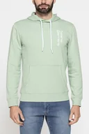 Bluzy męskie - Bluza z kapturem - jasnozielony - miniaturka - grafika 1