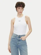 Koszulki i topy damskie - Pepe Jeans Top Marian PL506035 Biały Slim Fit - miniaturka - grafika 1