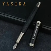 Inne - TEMU Luksusowe Czarny Tytanowy Długopis z Metalową Koronką - Cienka Końcówka 0.5mm, Mosiężna Korpus, Klips na Nakładkę, Idealny na Prezenty Biznesowe - miniaturka - grafika 1