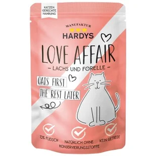 HARDYS Love Affair Karma mokra dla kotów Łosoś i pstrąg 12x100 g - Mokra karma dla kotów - miniaturka - grafika 1