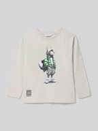 Koszulki dla chłopców - Bluzka o kroju regular fit z długim rękawem i nadrukiem z motywem - miniaturka - grafika 1