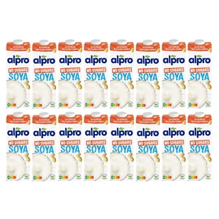 16x Napój sojowy ALPRO niesłodzony Bez cukru 1 l - Napoje roślinne - miniaturka - grafika 1