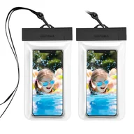 Etui i futerały do telefonów - GRIFEMA Wodoodporne etui na telefon 2-pak Ipx8 wodoodporne etui na telefon przezroczyste na ekran pływacki wodoodporna torba na telefon do iPhone'a 15 14, Samsung, Huawei i innych telefonów - miniaturka - grafika 1
