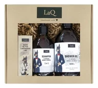 Zestawy kosmetyków męskich - LaQ Zestaw Doberman Żel pod prysznic + Szampon + Olej do brody 500 ml + 300 ml + 30 ml - miniaturka - grafika 1